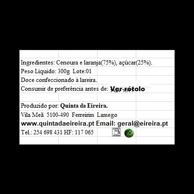 Doce de Cenoura e Laranja