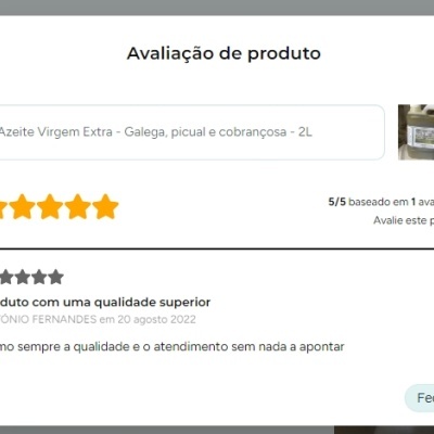 Azeite Virgem Extra - Galega, picual e cobrançosa - 2L