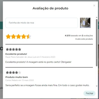 Farinha de miolo de noz