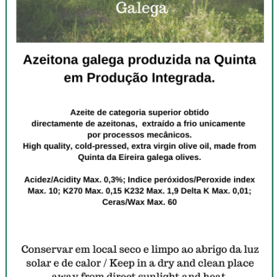 Azeite Virgem Extra - Azeitona Galega - 0.50 L Azeite Virgem Extra - Azeitona Galega - 0.50 L