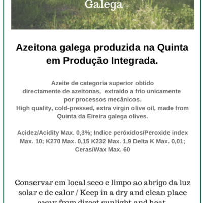 Azeite Virgem Extra - Azeitona Galega - 0.75 L Azeite Virgem Extra - Azeitona Galega - 0.75 L