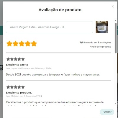 Azeite Virgem Extra - Azeitona Galega - 2L Azeite Virgem Extra - Azeitona Galega - 2L