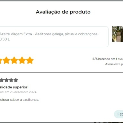 Azeite Virgem Extra - Azeitonas galega, picual e cobrançosa-0.50 L