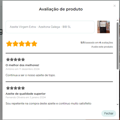 Azeite Virgem Extra - Azeitona Galega - BIB 5L