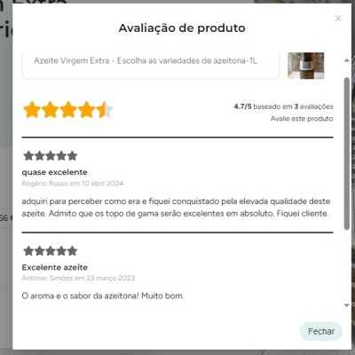 Azeite Virgem Extra - Escolha as variedades de azeitona-1L Azeite Virgem Extra - Escolha as variedades de azeitona-1L