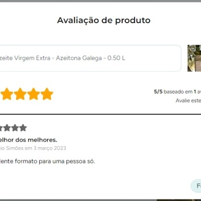 Azeite Virgem Extra - Azeitona Galega - 0.50 L Azeite Virgem Extra - Azeitona Galega - 0.50 L