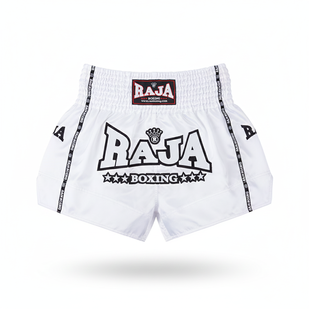 Calções Muay thai Raja RTB29 - Branco