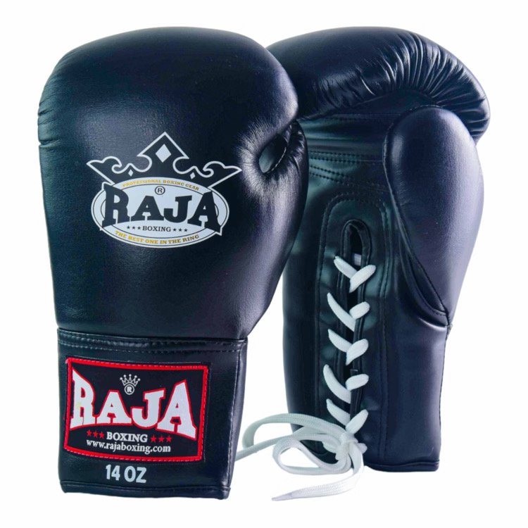 Luvas Lace Up RAJA couro - Preto