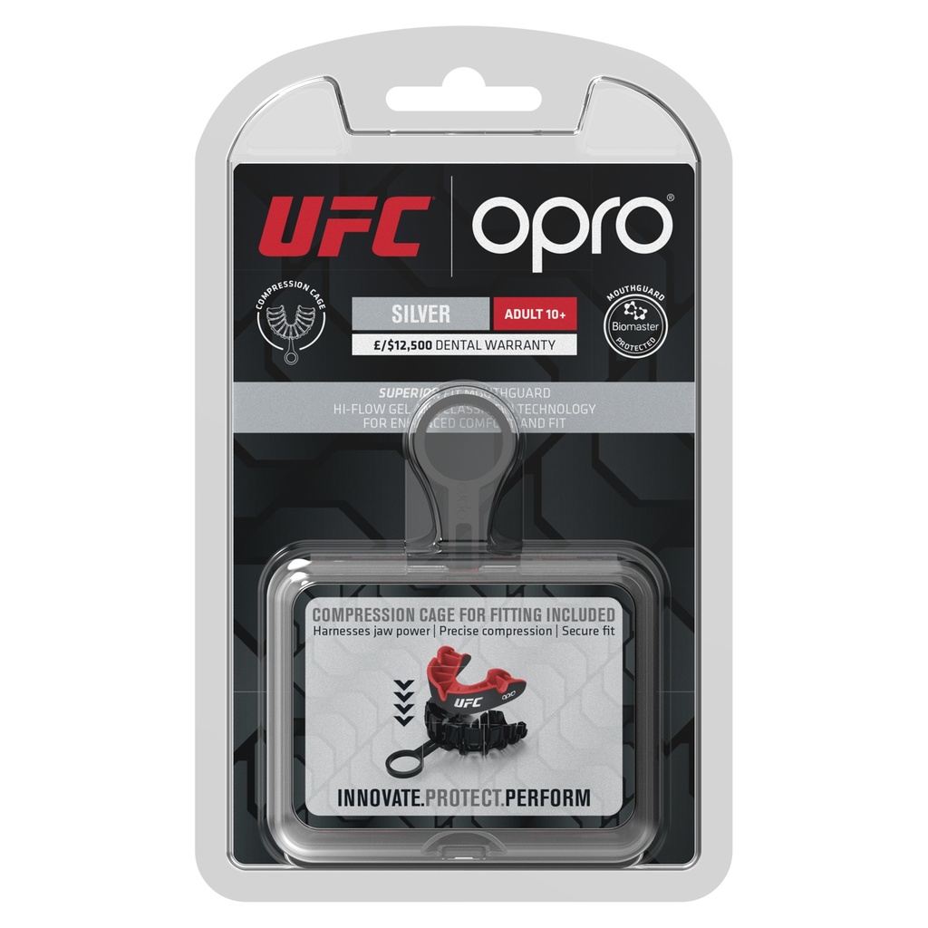 Boquilha Opro Silver - Preto/Vermelho