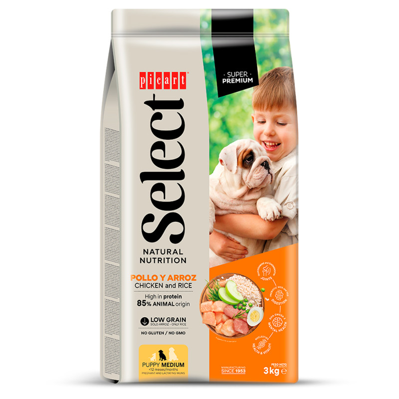 Picart Select Cão Puppy Medium - Frango e Arroz Picart Select Cão Puppy Medium - Frango e Arroz