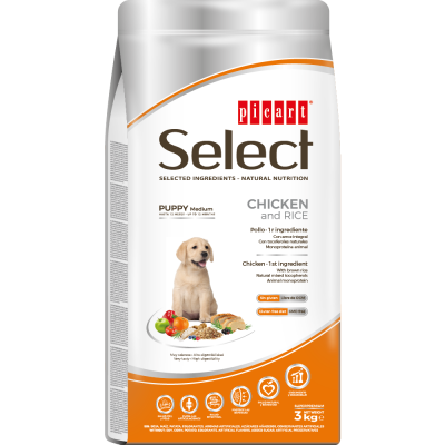 Picart Select Cão Puppy Medium - Frango e Arroz