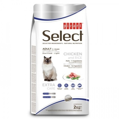 Picart Select Sterilised/Light +7 Gato Adulto - Frango e Arroz