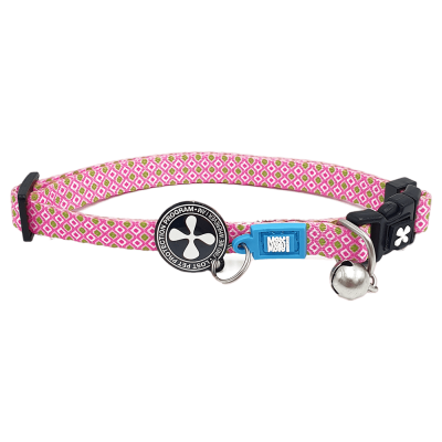 Coleira "Retro Pink" para gato - Smart ID Tag