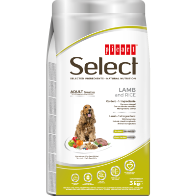 Picart Select Cão Adulto Sensitive - Cordeiro e Arroz