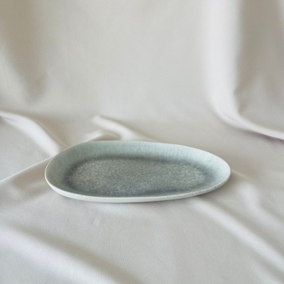 Travessa Cinza 32cm - Coleção Mar