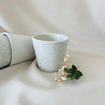 Copo Bege Efeito Pedra