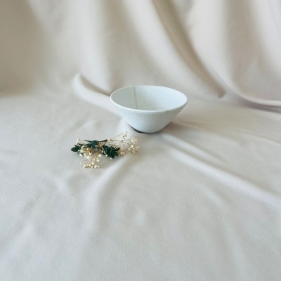 Taça Branca Decorada