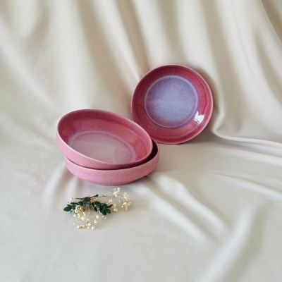 Saladeira/Prato Pasta Rosa