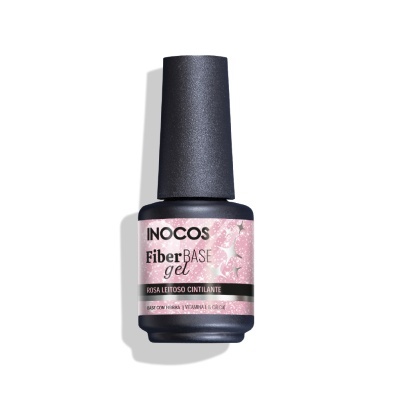 FIBER BASE GEL INOCOS ROSA LEITOSO CINTILANTE