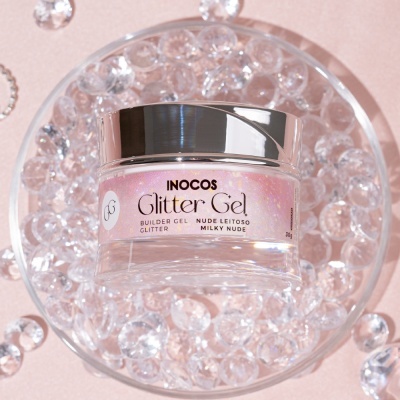 GLITTER GEL INOCOS NUDE COM GLITTER 50G