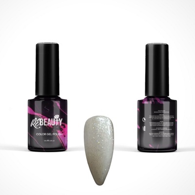 REBEAUTY VERNIZ GEL Branco Leitoso Com Gliter 092