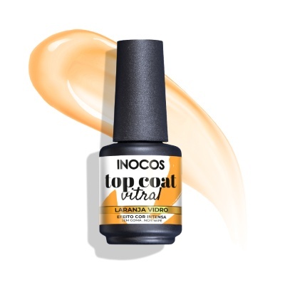 TOP COAT INOCOS VITRAL LARANJA VIDRO