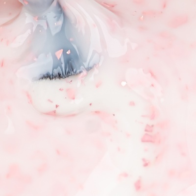 POTAL FLAKE INOCOS BRANCO LEITOSO COM FLOCOS ROSA
