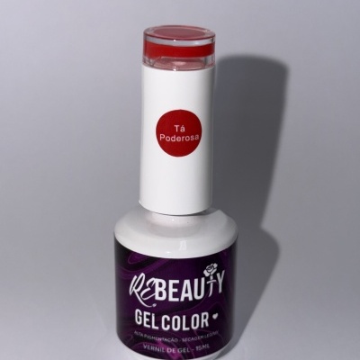 Verniz de Gel Rebeauty – Tá Poderosa | Vermelho Alaranjado Coleção Sabor de Verão