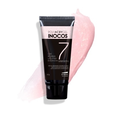 POLYACRYGEL INOCOS 7 CHÁ ROSINHA COM GLITTER