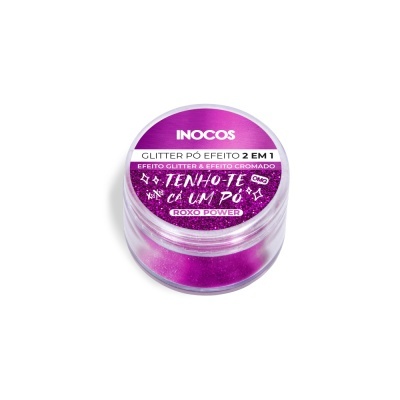 GLITTER PÓ EFEITO 2 EM 1 INOCOS ROXO POWER