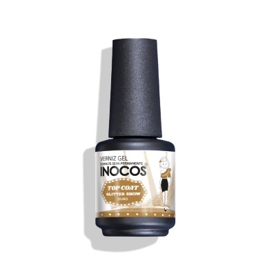 TOP COAT INOCOS GLITTER SHOW OURO