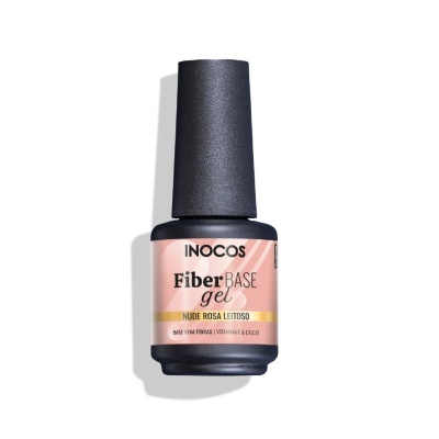 FIBER BASE GEL INOCOS NUDE ROSA LEITOSO