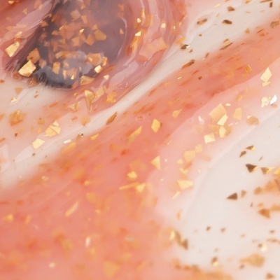 POTAL FLAKE INOCOS DAMASCO LEITOSO COM FLOCOS OURO