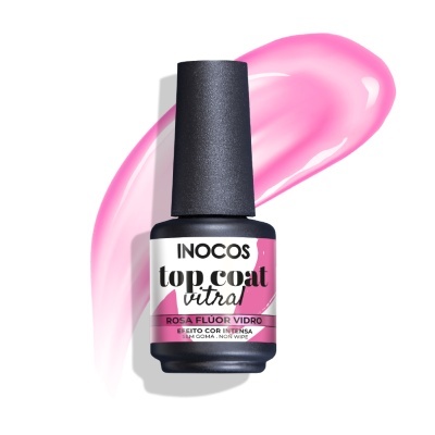 TOP COAT INOCOS VITRAL ROSA FLÚOR