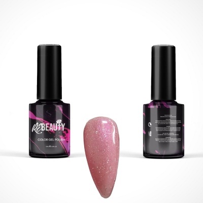 REBEAUTY VERNIZ GEL Rosa Claro Com Gliter 095