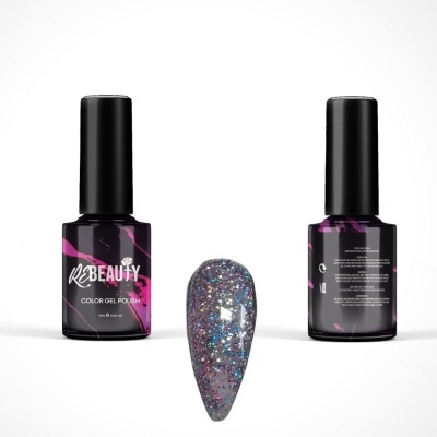 REBEAUTY VERNIZ GEL Gliter Azul 116