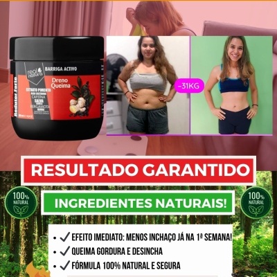 DRENOQUEIMA BARRIGA ATIVO 500ML  - O INÍCIO DA SUA TRANSFORMAÇÃO COMEÇA AQUI!