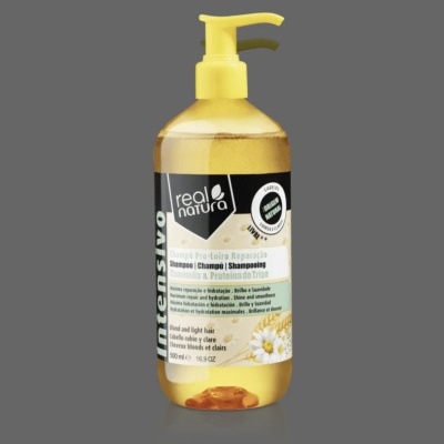 Real Natura Intensivo Champô Pro-Loiro de Reparação — Camomila & Proteína de Trigo | 500 m