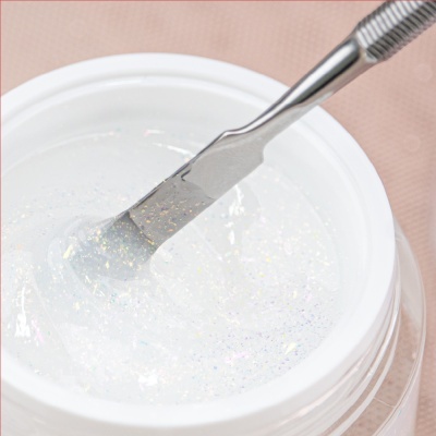 GLITTER GEL INOCOS BRANCO COM GLITTER 50G