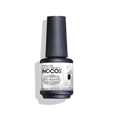 TOP COAT INOCOS GLITTER SHOW PRATA