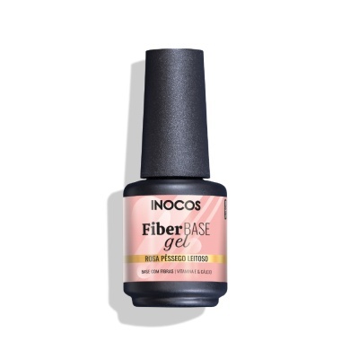 FIBER BASE GEL INOCOS ROSA PÊSSEGO LEITOSO