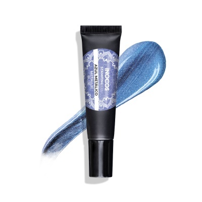 STAMPING GEL INOCOS AZUL METÁLICO