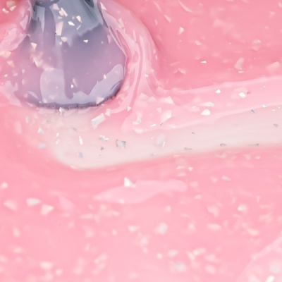 POTAL FLAKE INOCOS ROSA LEITOSO COM FLOCOS PRATA