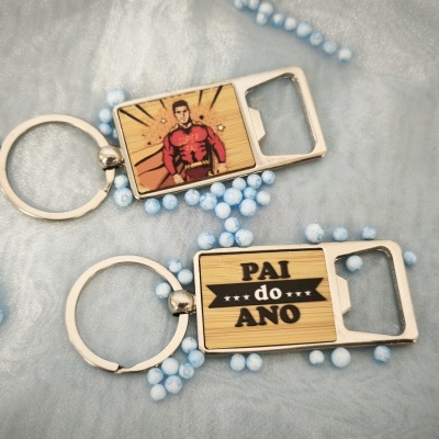 Porta-Chaves c/ Abre cápsulas - Especial Dia do Pai 🔑🍻