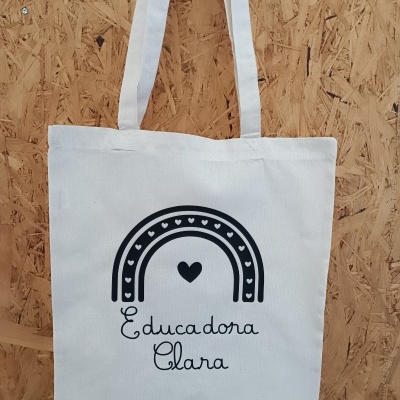 Tote bag para lembrança a professores e auxiliares