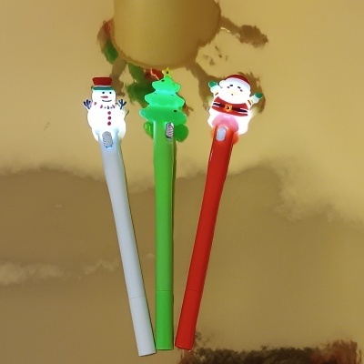 Canetas de Natal com LED