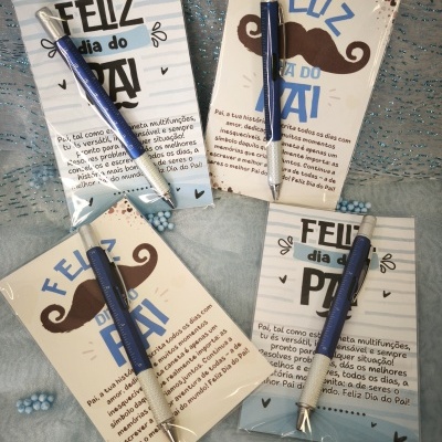 Caneta Multifuncional com Cartão de Dedicação - Especial Dia do Pai ✍️🔧