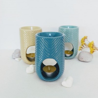 Queimador de aromaterapia azul