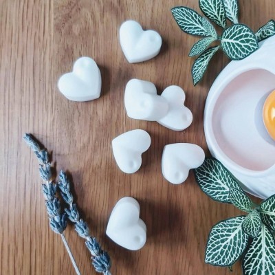 Corações de soja perfumados