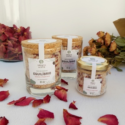 Sais de Banho EQUILÍBRIO - Gerânio e Argila Rosa Sais de Banho EQUILÍBRIO - Gerânio e Argila Rosa